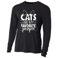 Cats Are My Favorite People Cat Cat Mom White Cat Premium Cooling Performance Long Sleeve Crew