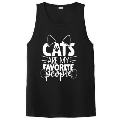 Cats Are My Favorite People Cat Cat Mom White Cat Premium PosiCharge Competitor Tank