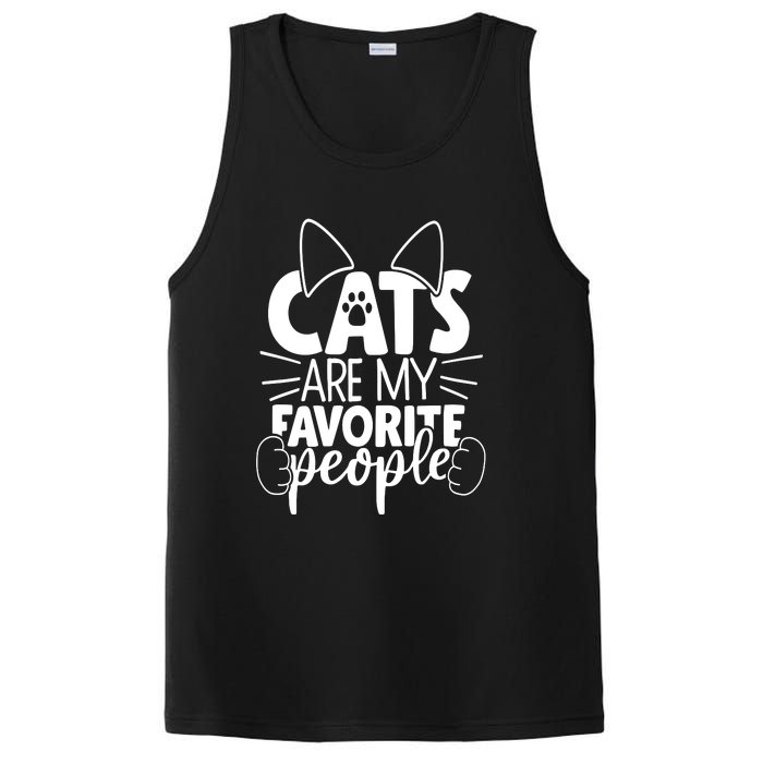 Cats Are My Favorite People Cat Cat Mom White Cat Premium PosiCharge Competitor Tank