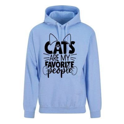 Cats Are My Favorite People Cat Cat Mom White Cat Premium Unisex Surf Hoodie