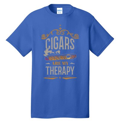 Cigars Are My Therapy Funny Vintage Cigar Gift Tall T-Shirt