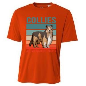 Collies Are My Favorite People Dog Owner Collie Gift Cooling Performance Crew T-Shirt