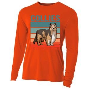 Collies Are My Favorite People Dog Owner Collie Gift Cooling Performance Long Sleeve Crew