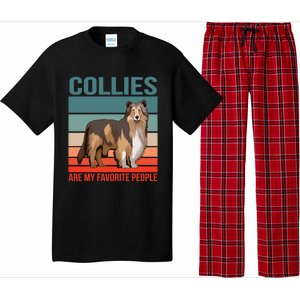 Collies Are My Favorite People Dog Owner Collie Gift Pajama Set