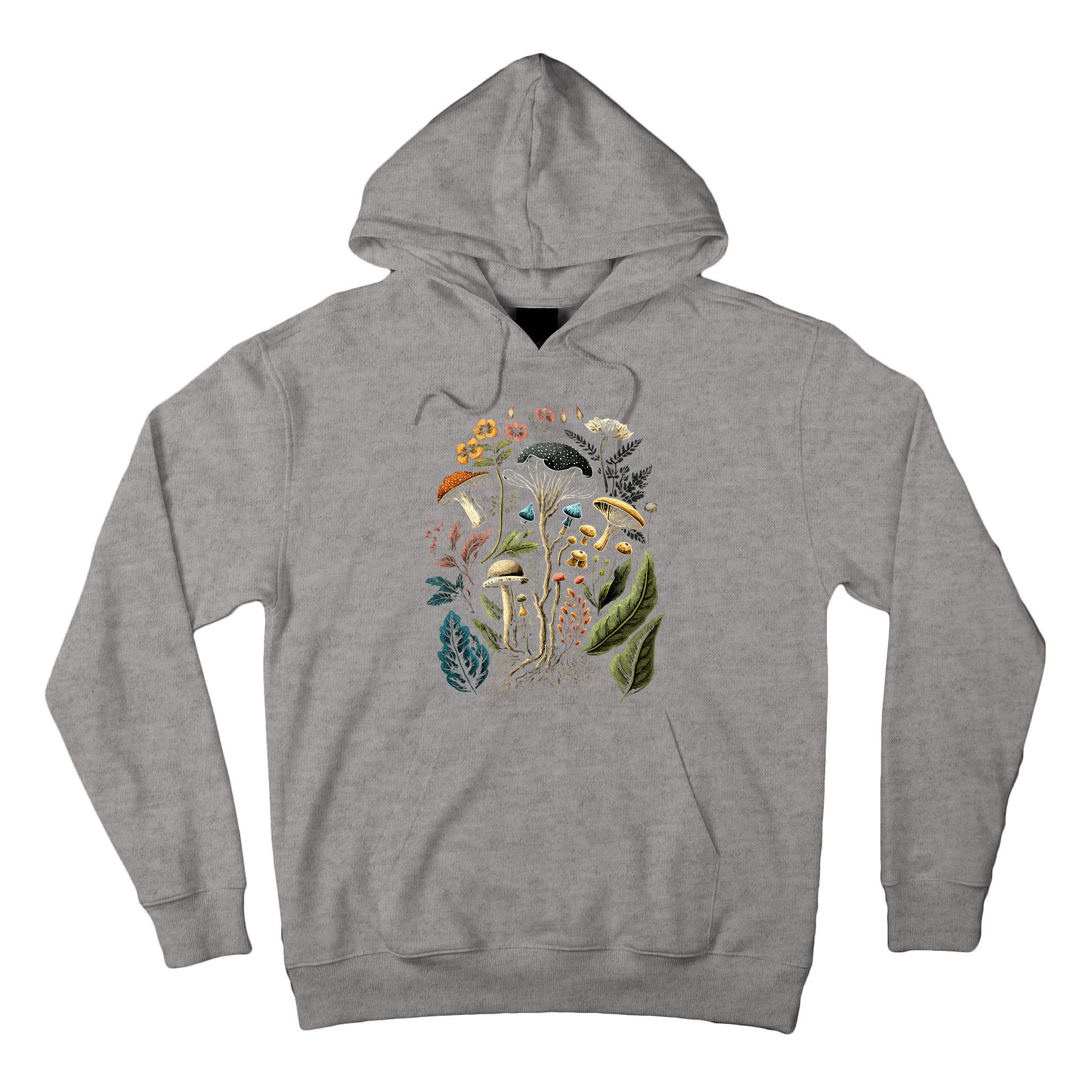 Cottagecore Aesthetic Mushrooms And Plants Tall Hoodie