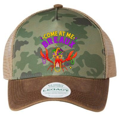 Come At Me Breaux Crawfish Beads Funny Mardi Gras Carnival Legacy Tie Dye Trucker Hat