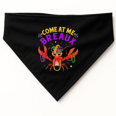 Come At Me Breaux Crawfish Beads Funny Mardi Gras Carnival USA-Made Doggie Bandana