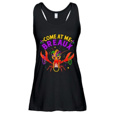 Come At Me Breaux Crawfish Beads Funny Mardi Gras Carnival Ladies Essential Flowy Tank