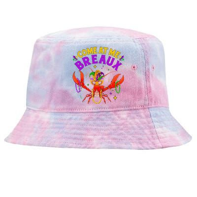 Come At Me Breaux Crawfish Beads Funny Mardi Gras Carnival Tie-Dyed Bucket Hat