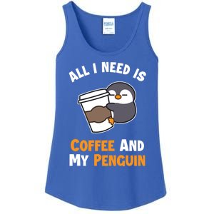 Coffee And My Penguin Sea Bird King Emperor Penguin Gift Ladies Essential Tank