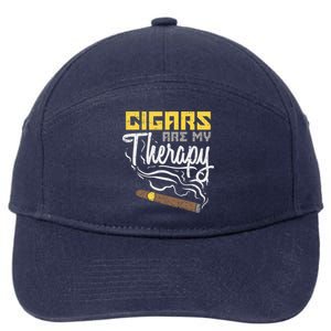 Cigars Are My Therapy Gift 7-Panel Snapback Hat