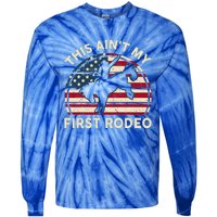 Cowboy Aint My First Rodeo Western Horse Tie-Dye Long Sleeve Shirt