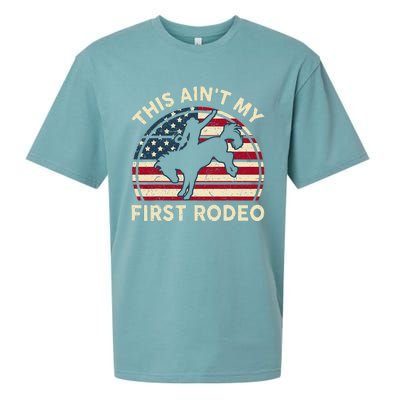 Cowboy Aint My First Rodeo Western Horse Sueded Cloud Jersey T-Shirt