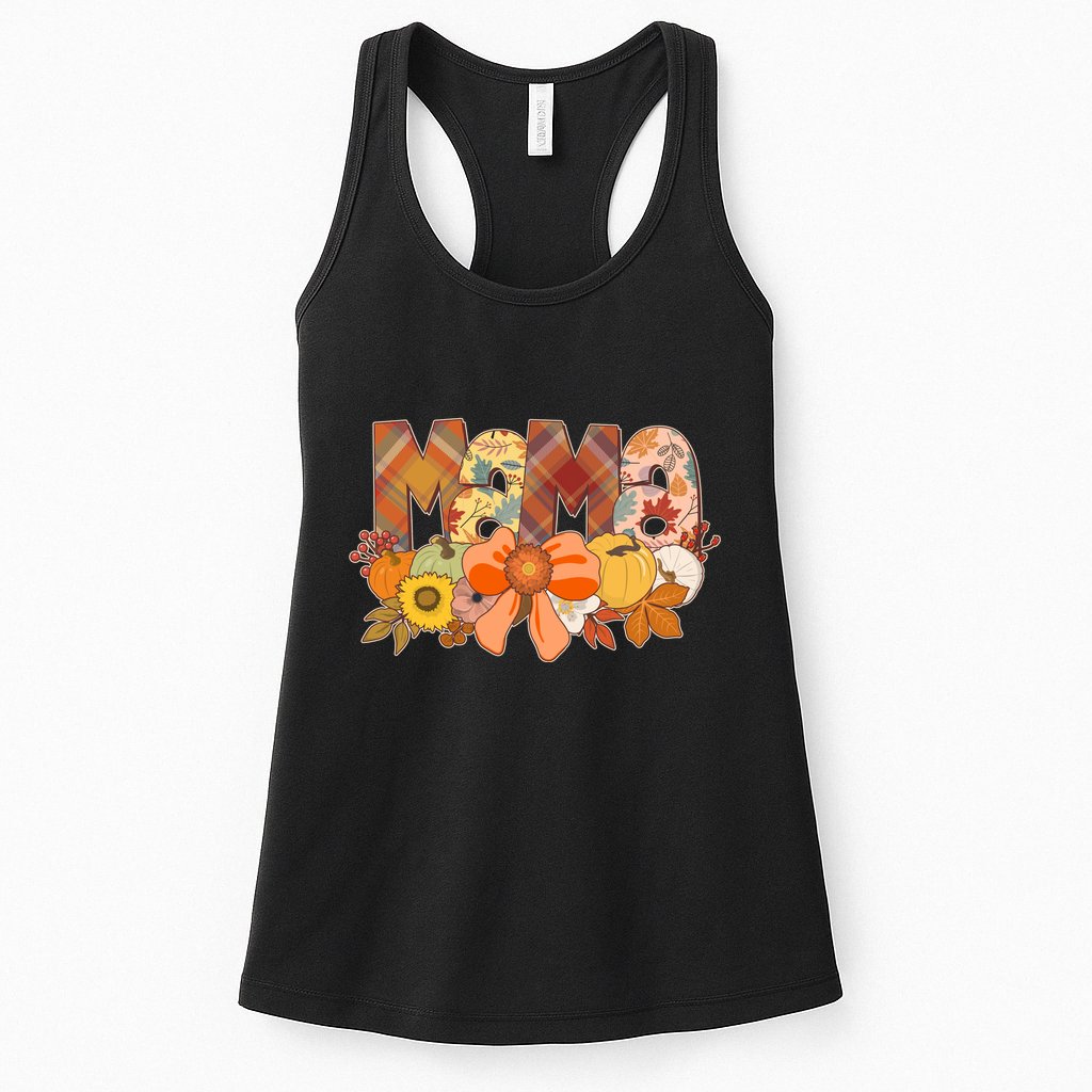 Cute Autumn Mama Fall Lover Womens Tank Top