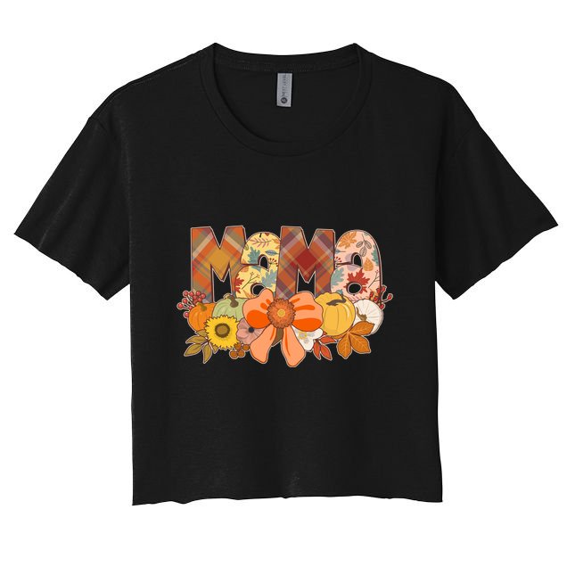 Cute Autumn Mama Fall Lover Crop Top