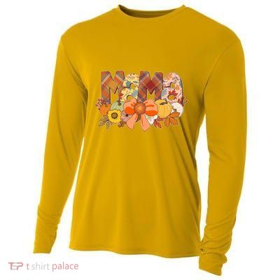 Cute Autumn Mama Fall Lover Cooling Performance Long Sleeve Crew