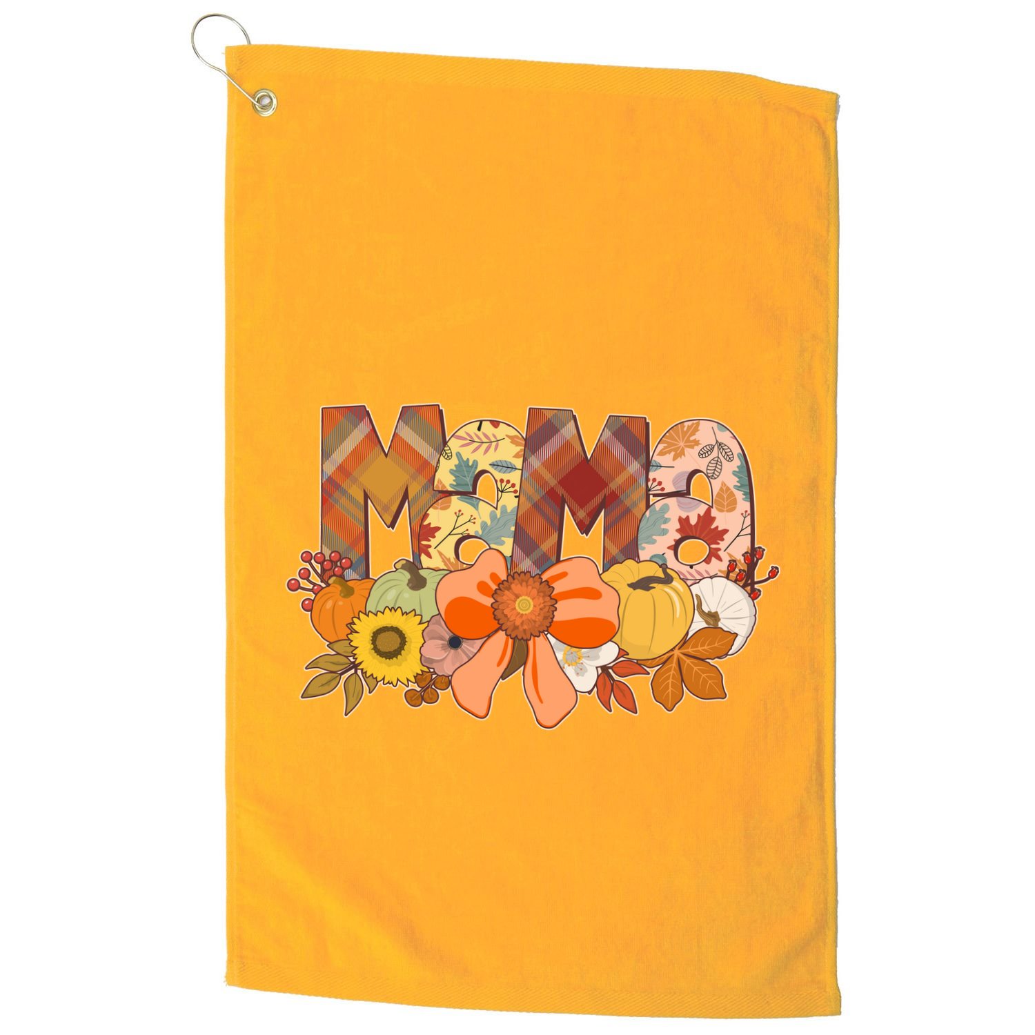 Cute Autumn Mama Fall Lover Golf Towel