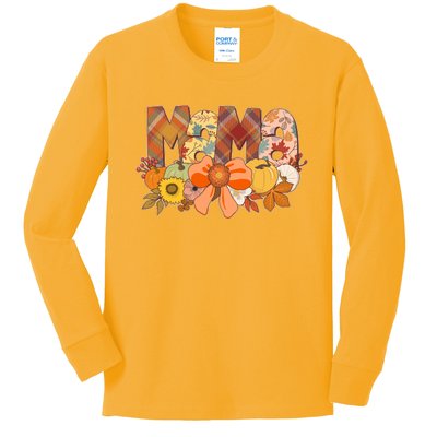 Cute Autumn Mama Fall Lover Kids Long Sleeve Shirt