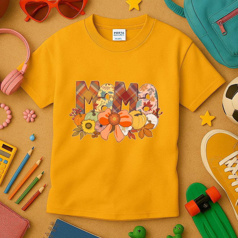 Cute Autumn Mama Fall Lover Kids T-Shirt