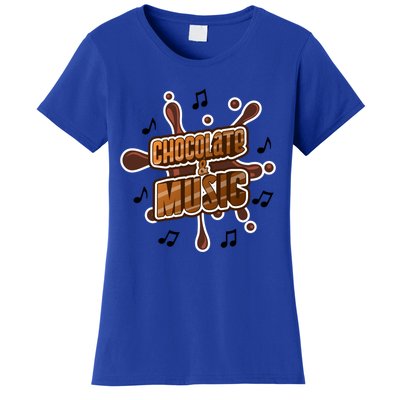 Chocolate And Music Hobby Chocolatier Musician Gift Women's T-Shirt