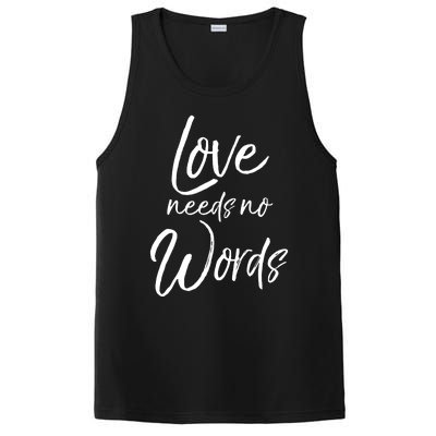 Cute Autism Mother Quote For Moms Gift Loves Needs No Words Gift PosiCharge Competitor Tank