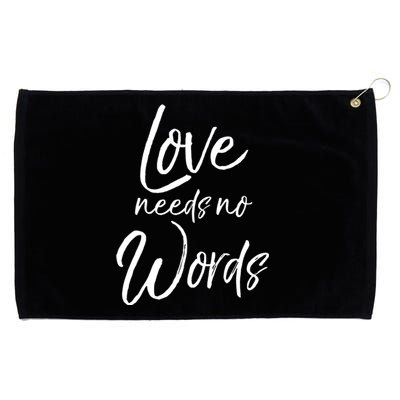 Cute Autism Mother Quote For Moms Gift Loves Needs No Words Gift Grommeted Golf Towel