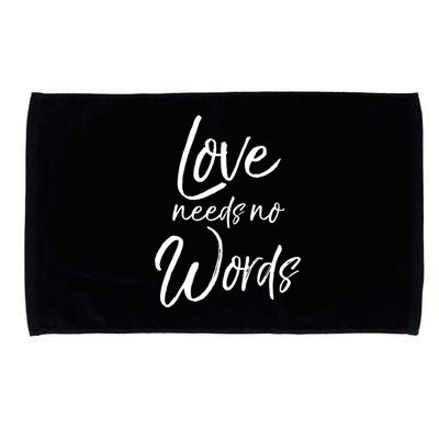 Cute Autism Mother Quote For Moms Gift Loves Needs No Words Gift Microfiber Hand Towel