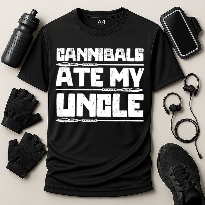 Cannibals Ate My Uncle Biden Funny Saying Cooling Performance Crew T-Shirt