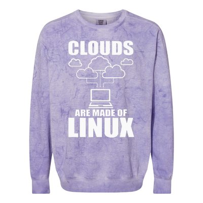 Clouds Are Made Of Linux Programmer Sys Admin Developer Colorblast Crewneck Sweatshirt