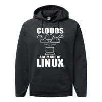 Clouds Are Made Of Linux Programmer Sys Admin Developer Performance Fleece Hoodie