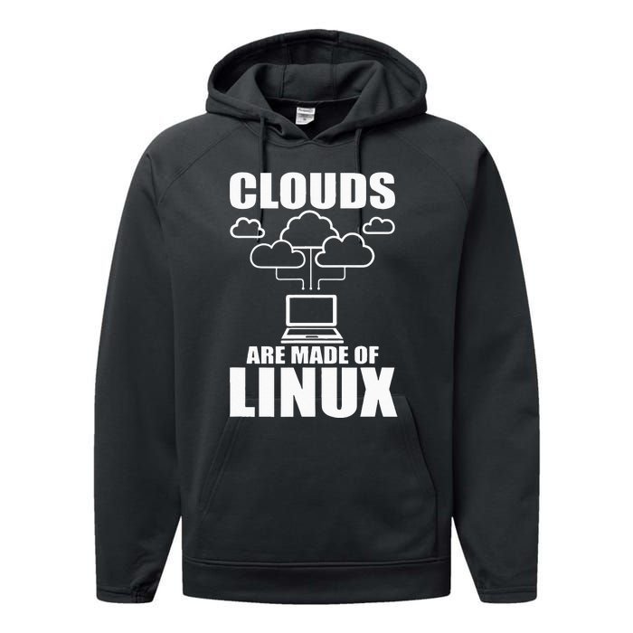 Clouds Are Made Of Linux Programmer Sys Admin Developer Performance Fleece Hoodie