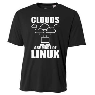 Clouds Are Made Of Linux Programmer Sys Admin Developer Cooling Performance Crew T-Shirt