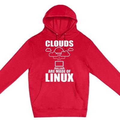 Clouds Are Made Of Linux Programmer Sys Admin Developer Premium Pullover Hoodie