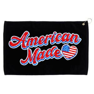 Cute American Made American USA Flag Heart Grommeted Golf Towel