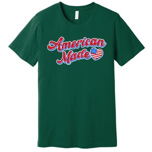 Cute American Made American USA Flag Heart Premium T-Shirt