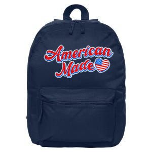 Cute American Made American USA Flag Heart 16 in Basic Backpack