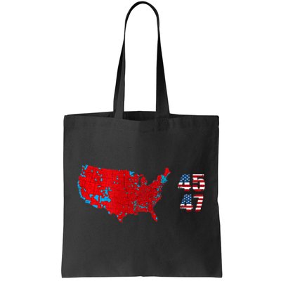 Cool Accurate Map Of 2024 Election Funny 2024 Election 45 47 Tote Bag