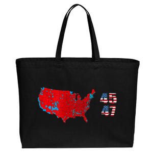 Cool Accurate Map Of 2024 Election Funny 2024 Election 45 47 Cotton Canvas Jumbo Tote