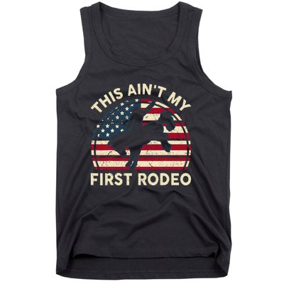 Cowboy Aint My First Rodeo Funny Western Horse Riding Tank Top