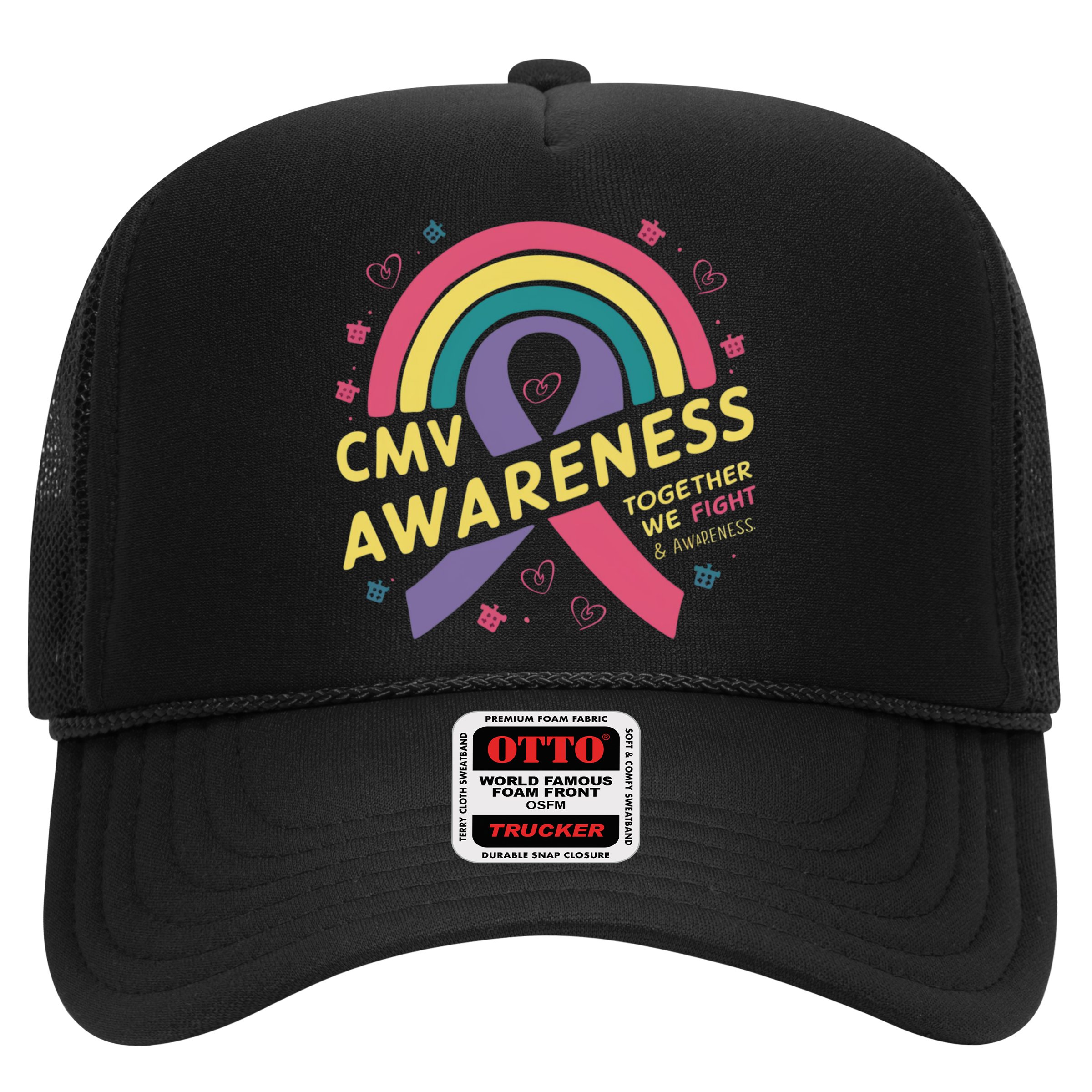 Cmv Awareness Month Ribbon Cmv Awareness Month Rainbow 2024 Gift Hat