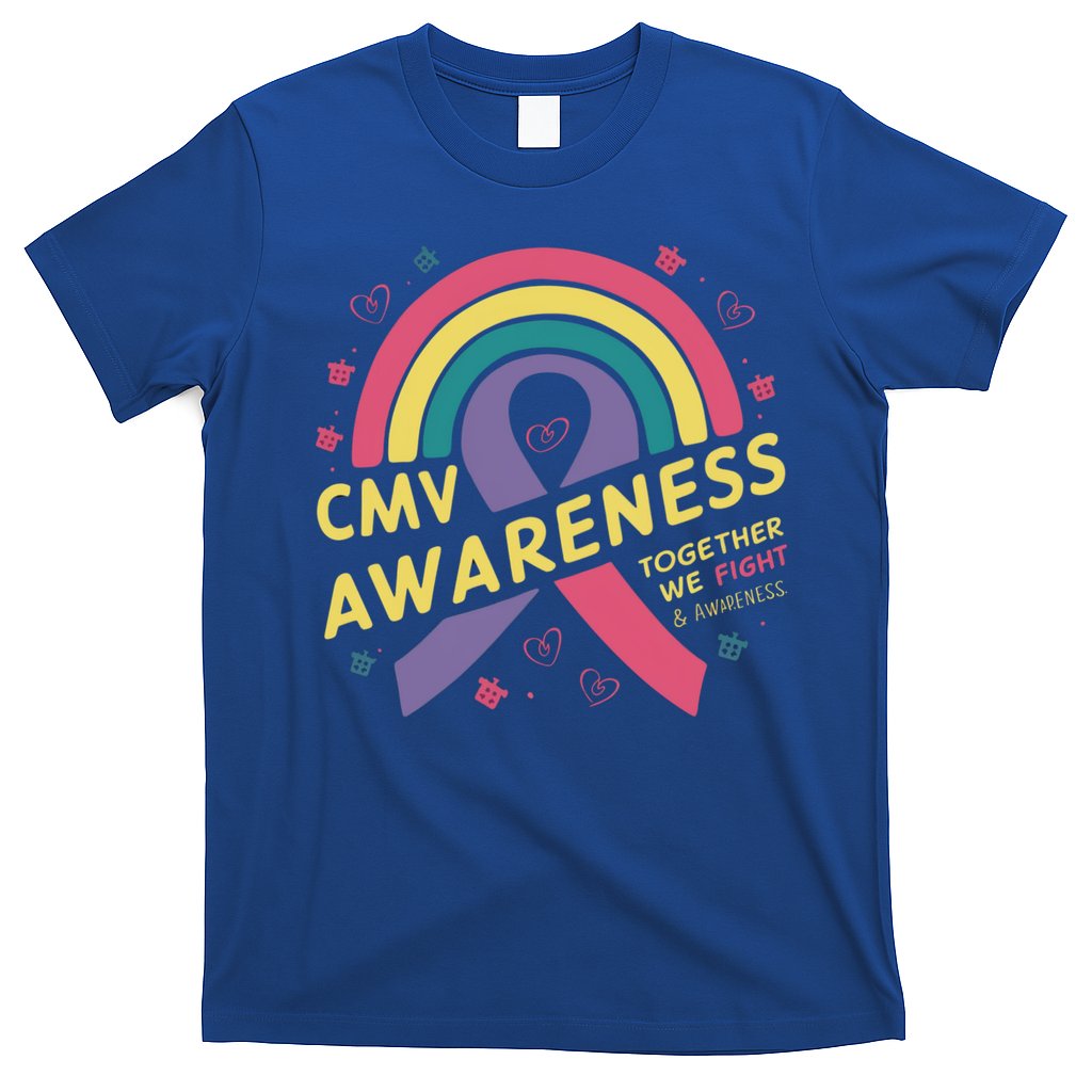 Cmv Awareness Month Ribbon Cmv Awareness Month Rainbow 2024 Gift T-Shirt