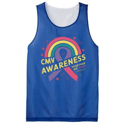 Cmv Awareness Month Ribbon Cmv Awareness Month Rainbow 2024 Gift Mesh Reversible Basketball Jersey Tank