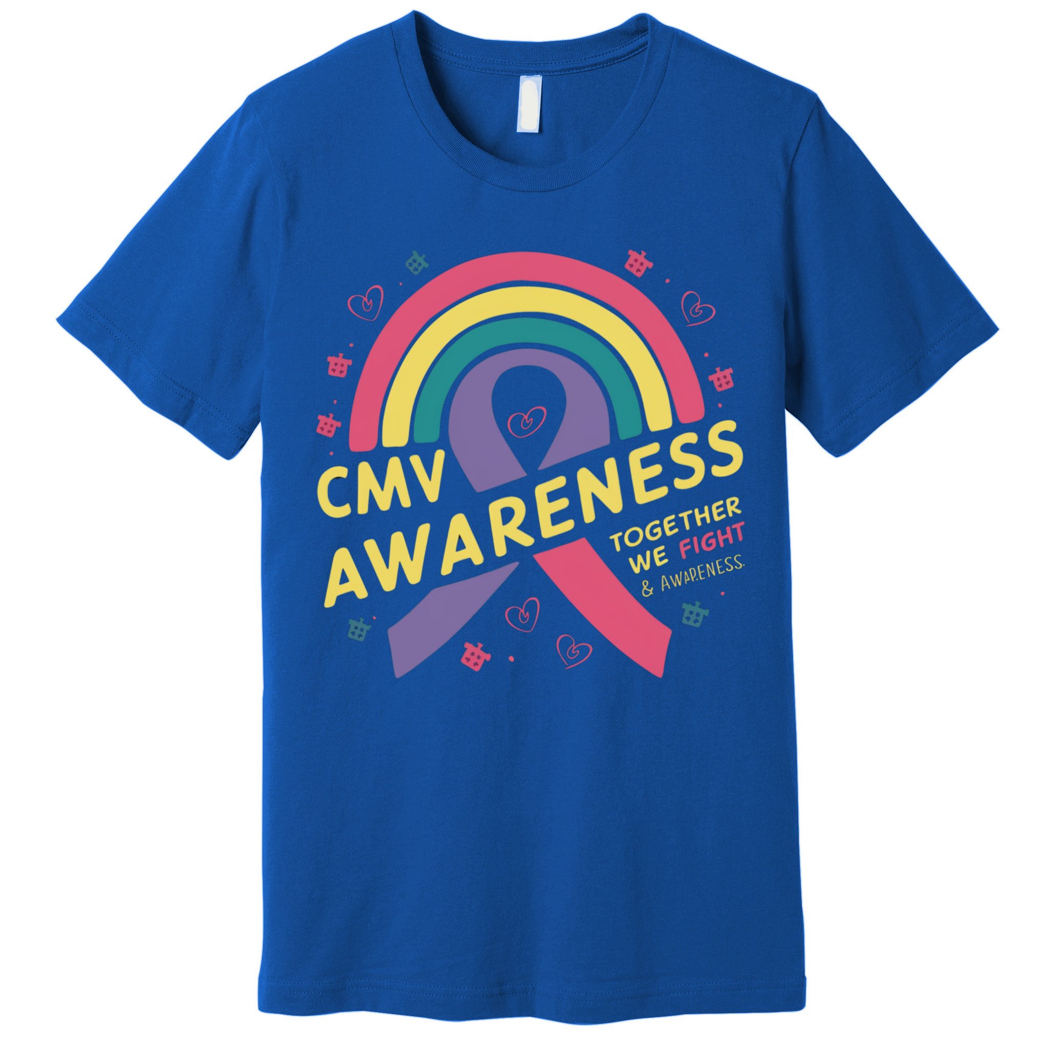 Cmv Awareness Month Ribbon Cmv Awareness Month Rainbow 2024 Gift Premium T-Shirt