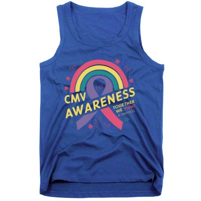 Cmv Awareness Month Ribbon Cmv Awareness Month Rainbow 2024 Gift Tank Top