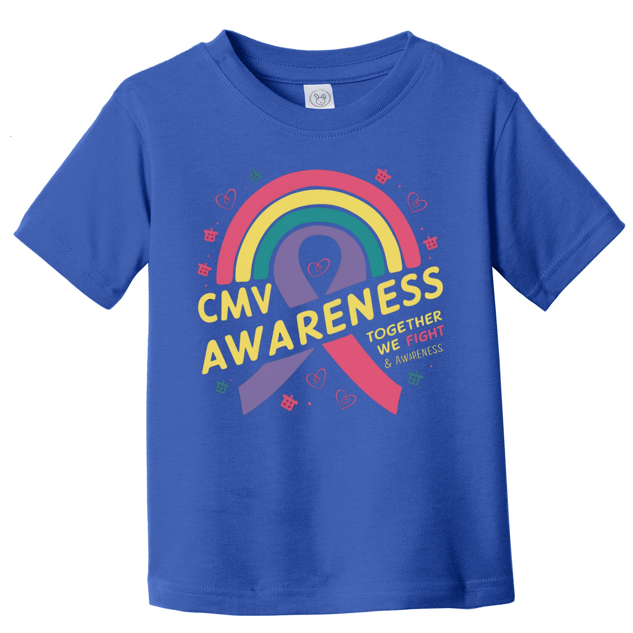 Cmv Awareness Month Ribbon Cmv Awareness Month Rainbow 2024 Gift Toddler T-Shirt