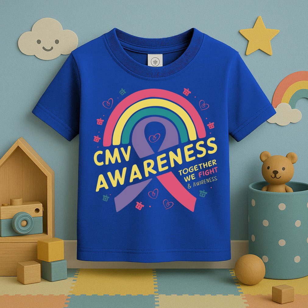 Cmv Awareness Month Ribbon Cmv Awareness Month Rainbow 2024 Gift Toddler T-Shirt