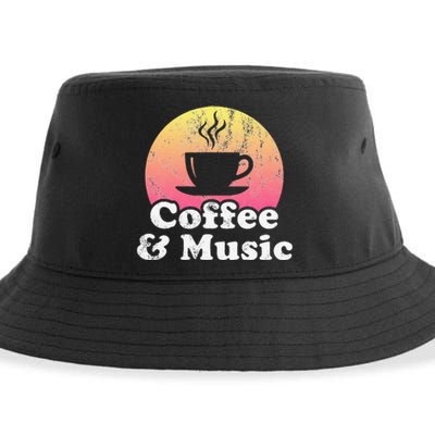 Coffee And Music Sustainable Bucket Hat