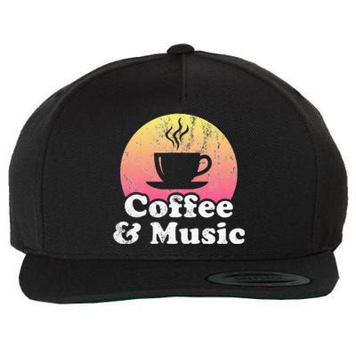 Coffee And Music Wool Snapback Cap