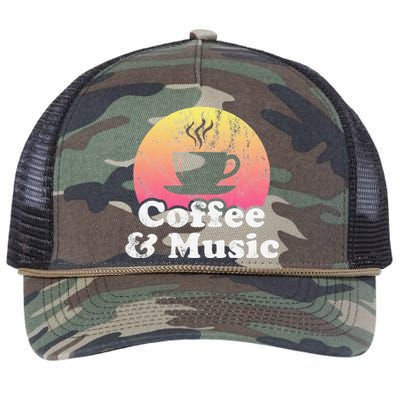 Coffee And Music Retro Rope Trucker Hat Cap