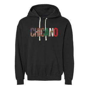 Chicano American Mexican Patriotic Chicano Garment-Dyed Fleece Hoodie